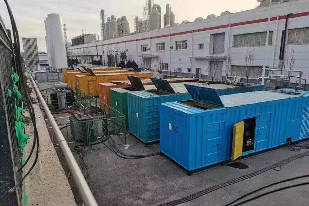 托喀依乡发电机租赁施工现场